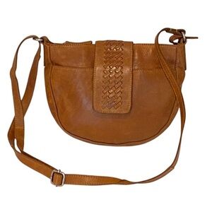 Chic Brown Leather Crossbody Bag